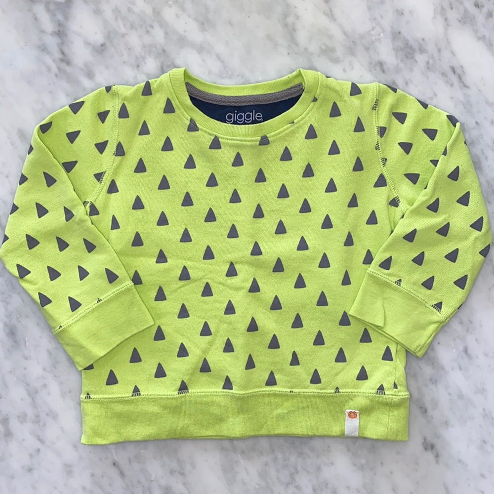 Giggle French Terry Graphic Print Sweatshirt